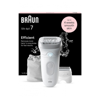 Braun Epilateur Silk Epil 7 SE7-041 BLANC-GRIS