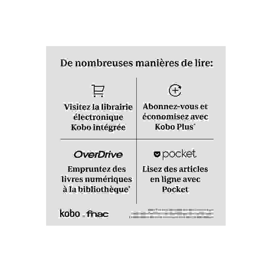 Kobo Liseuse numerique Kobo by Fnac Clara BW 6'' 16 Go Noir n°12