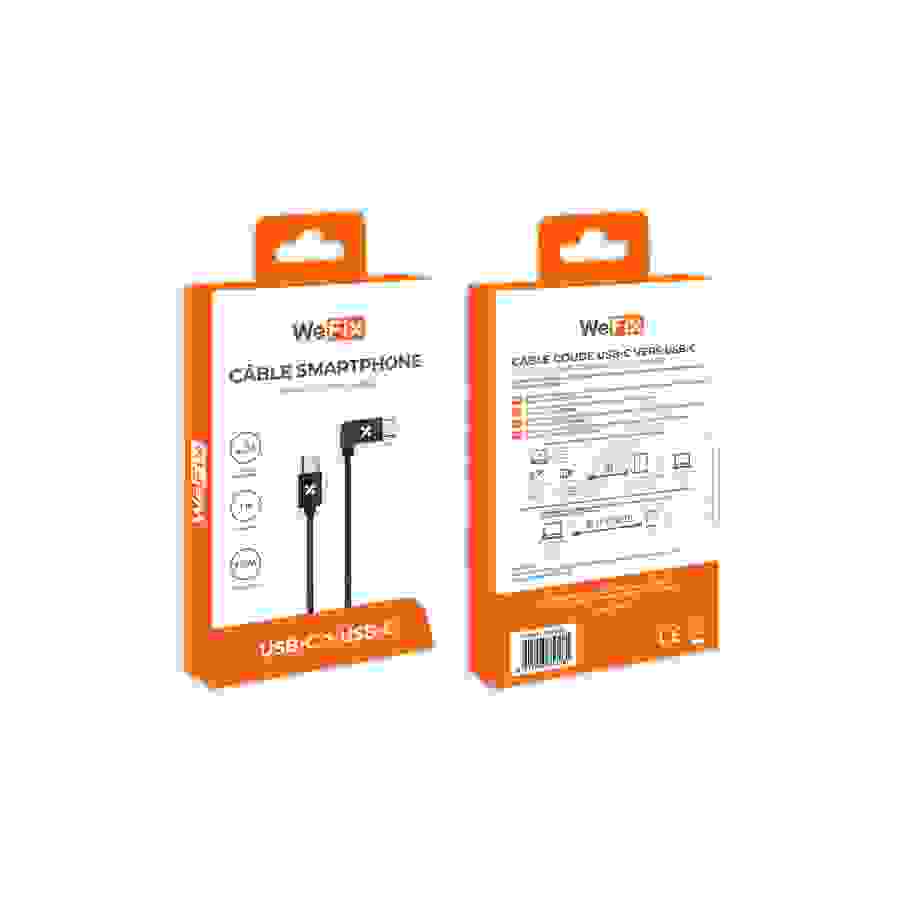 Wefix Cable coude USB-C vers USB-C 1M Noir n°2
