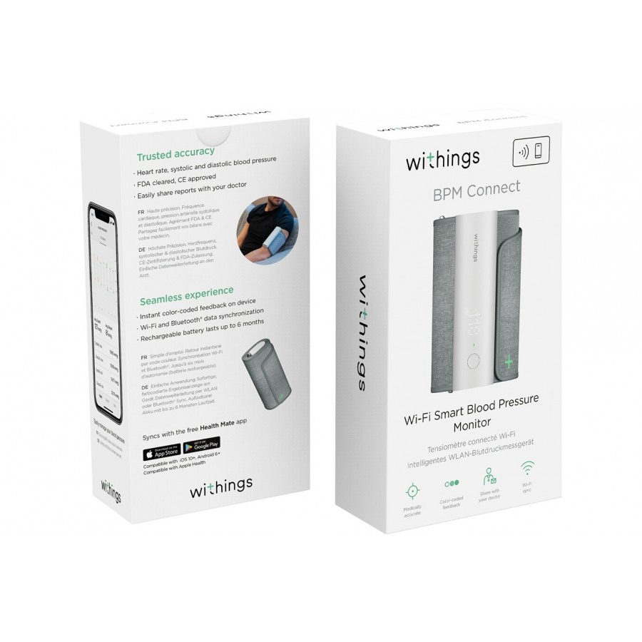 Withings BPM Connect :   - Tensiomètre Connecté Wi-Fi n°5