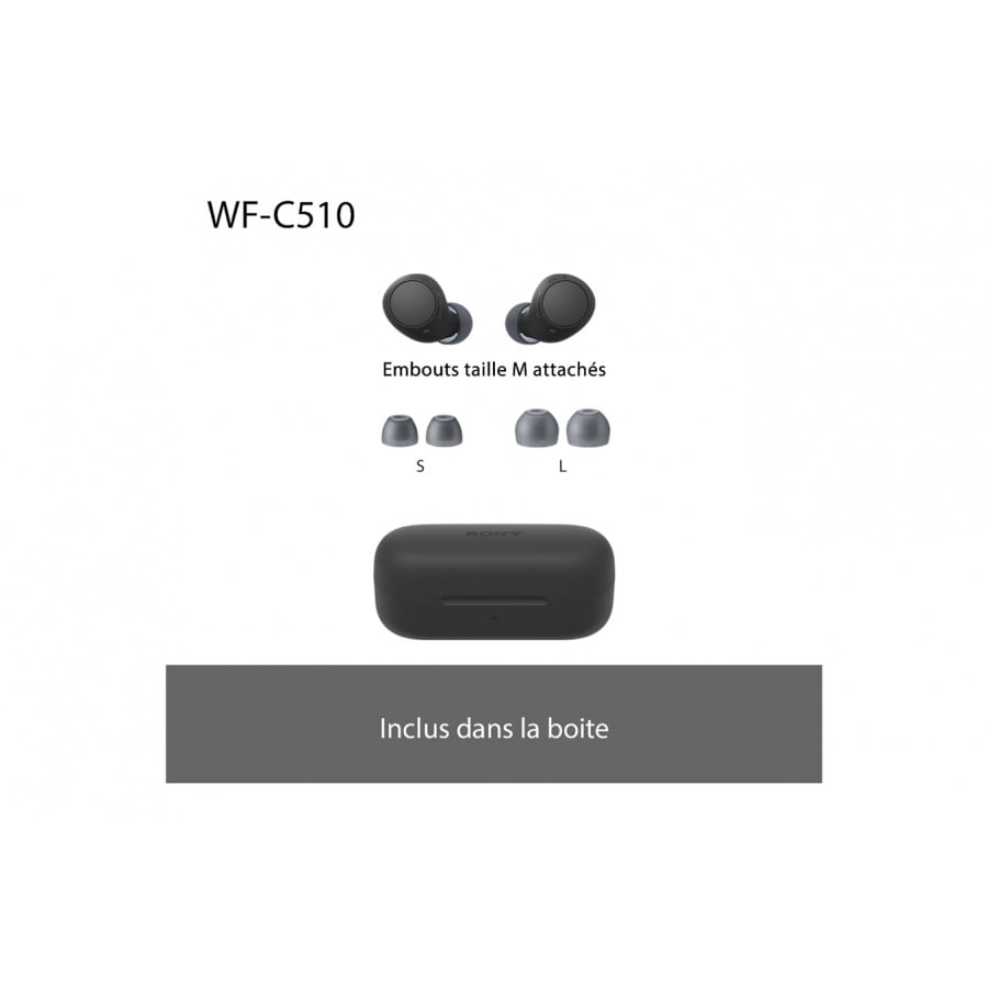 Sony bluetooth sans fil WF-C510 - Noir n°15