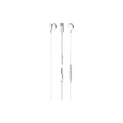 Ryght Osis Wired In-earphones - White + Adaptateur USB-C/Jack
