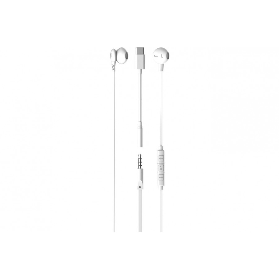 Ryght Osis Wired In-earphones - White + Adaptateur USB-C/Jack n°1