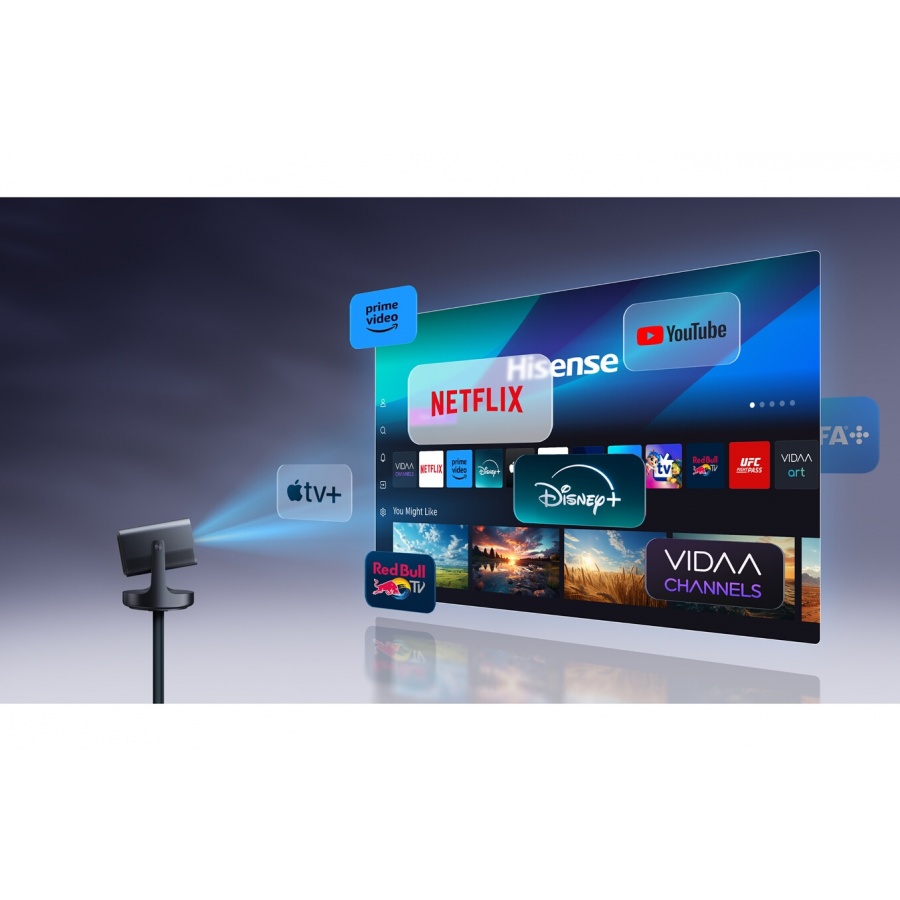 Hisense Smart Mini Projecteur Laser 4K Trichroma C2 ULTRA  3000 lumens  IMAX  Caisson de basse integre Dolby ATMOS n°11