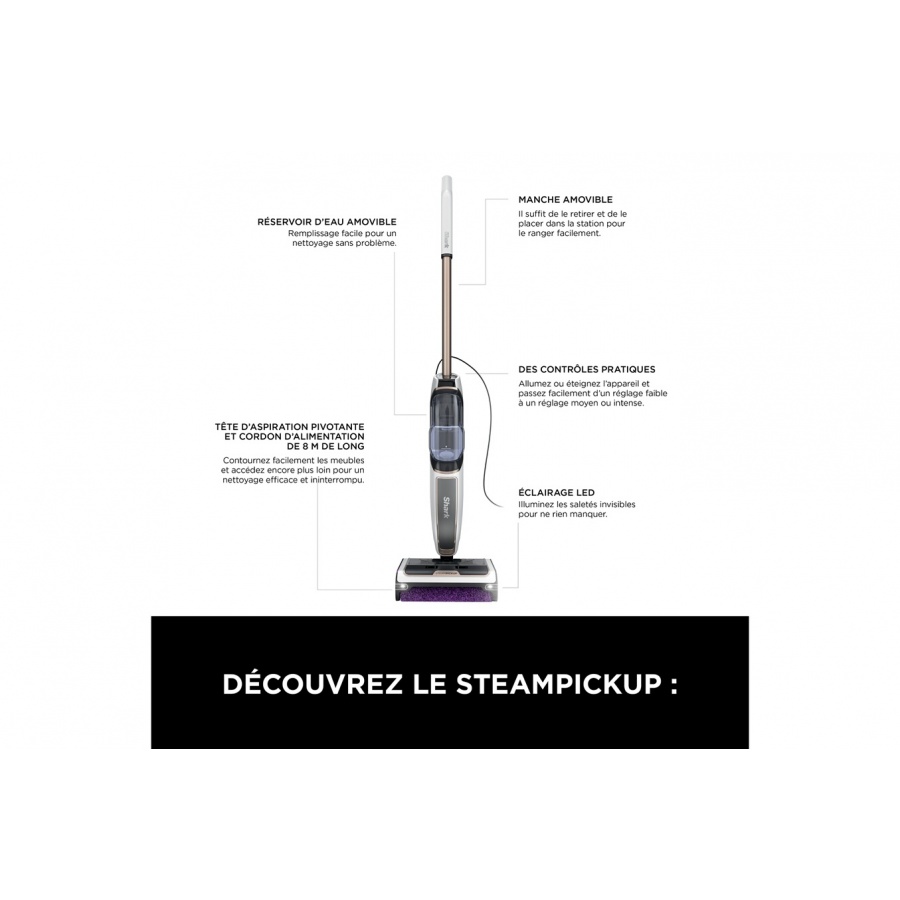 Shark Balai vapeur pour sols durs Shark SteamPickUp SD200EU n°12