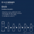 Sodastream Machine DUO Noire + 2 carafes + 2 bouteilles Fuse Lave-Vaisselle