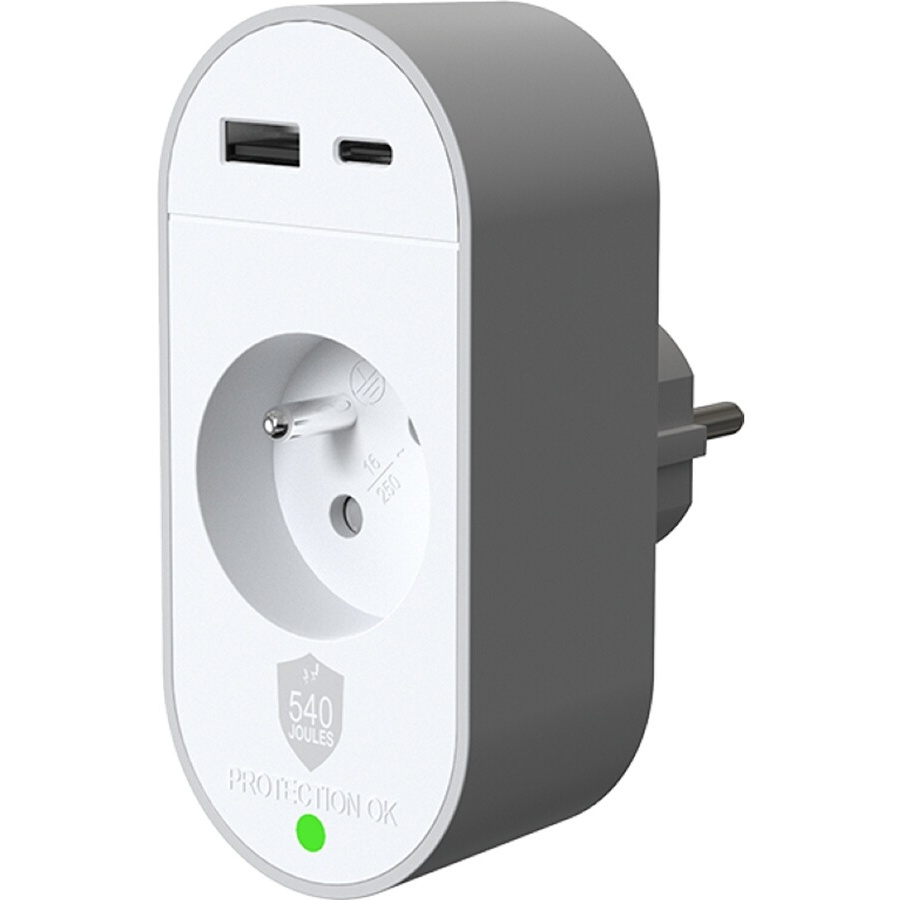 Force Power Parafoudre 1 prise +USB A+C 540J EU n°2