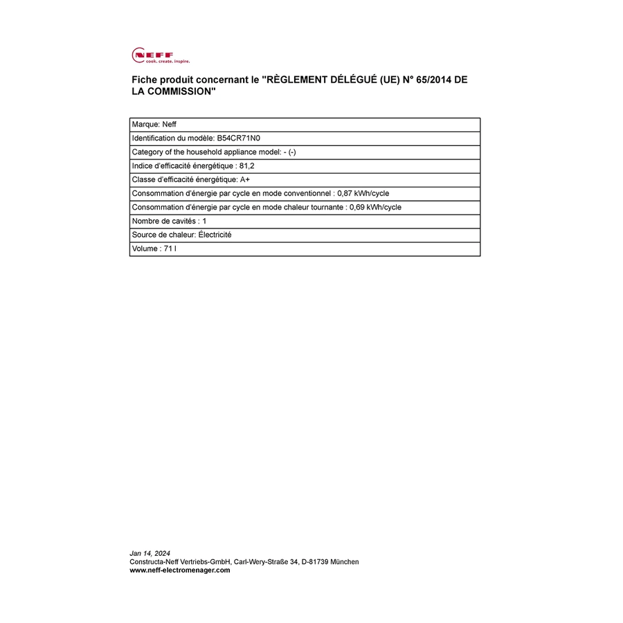 NEFF B54CR71N0 n°10