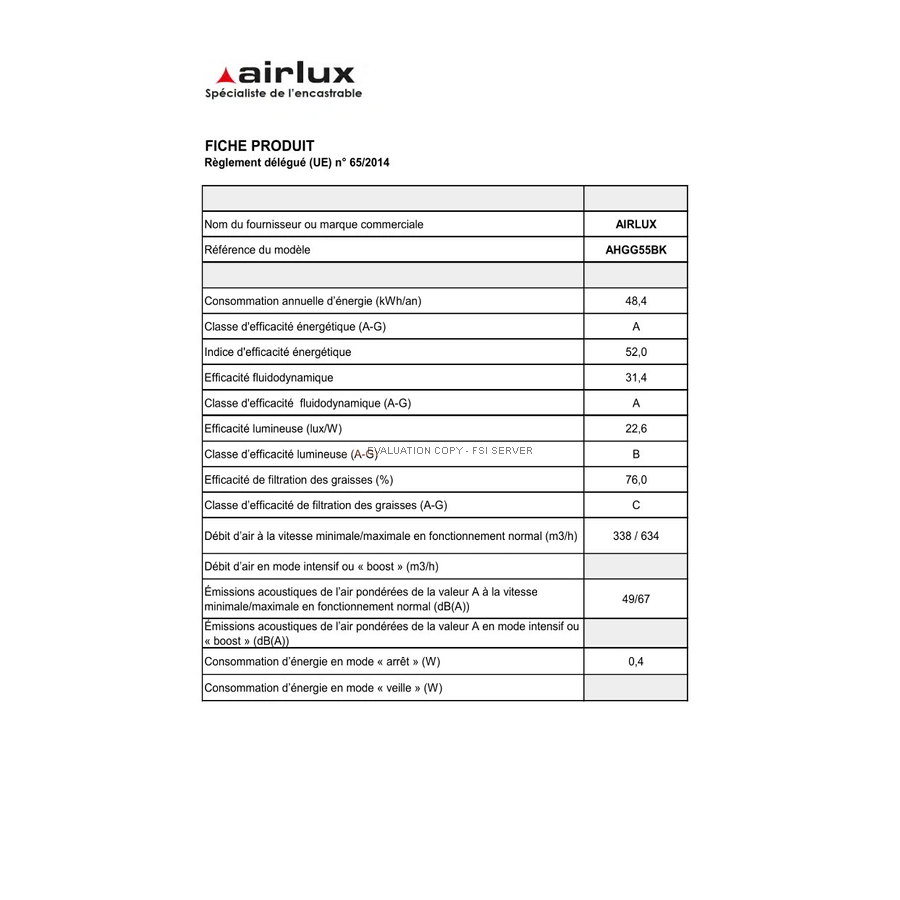 AIRLUX AHGG55BK n°8