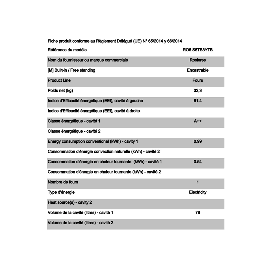 ROSIERES RO6 S5TB3YTB n°11