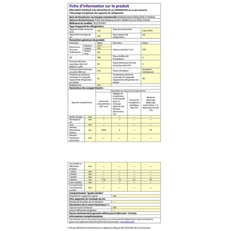PROLINE PLC2301WH n°5
