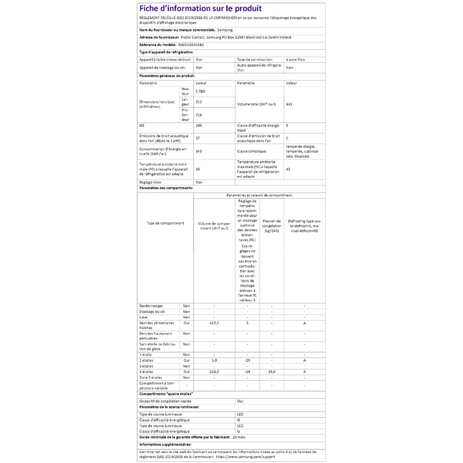 SAMSUNG RS65DG5403B1EF n°14