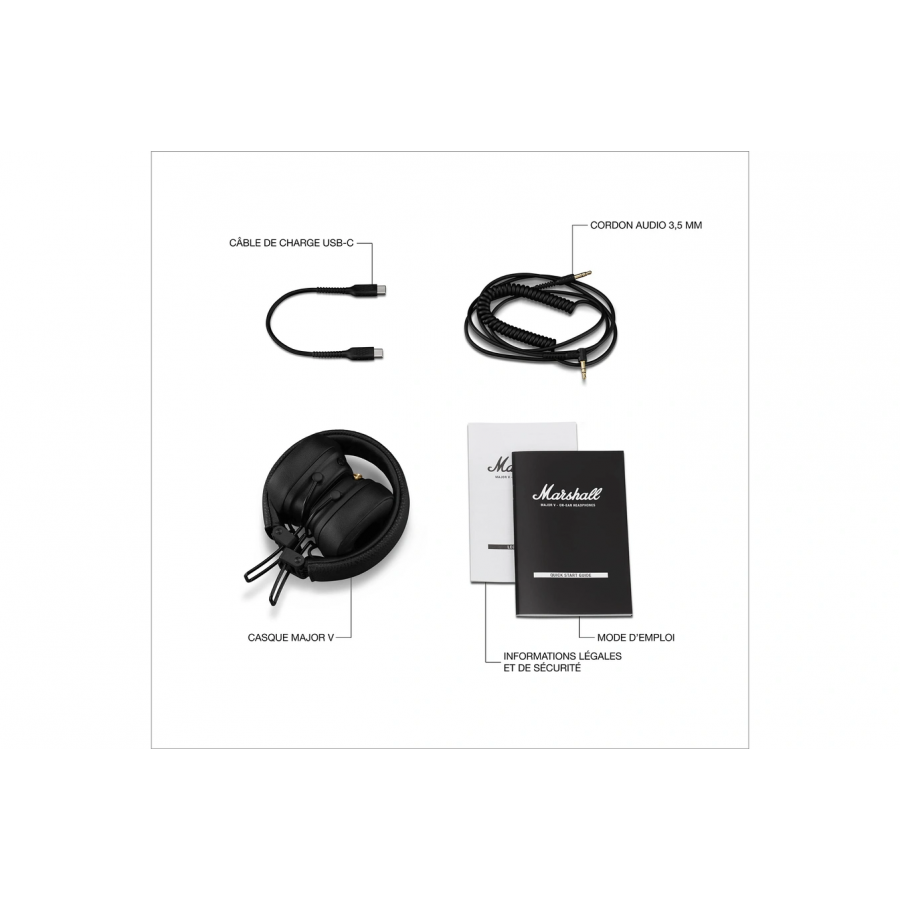 MARSHALL MAJOR V BLACK n°7