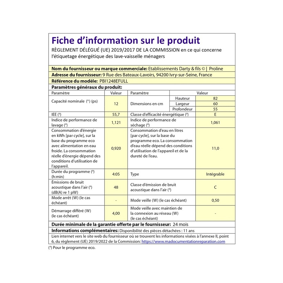 Proline PBI1248EFULL n°10