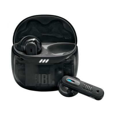 Jbl Tune Flex 2 Ghost Noir - sans fil Bluetooth avec reduction de bruit Adaptative et technologie Smart Ambient