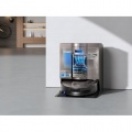 Ecovacs Robot aspirateur et laveur avec nouvelle station OmniCyclone tout-en-un sans sac : recharge PowerBoost, lavage a l''eau chaude, double solution de nettoyage, rouleau OZMO 2.0, technologie Blast, agent YIKO, systeme d''escalade adaptatif TruePass 4