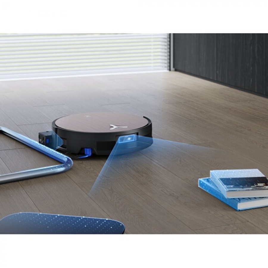 Ecovacs Robot aspirateur et laveur avec nouvelle station OmniCyclone tout-en-un sans sac : recharge PowerBoost, lavage a l''eau chaude, double solution de nettoyage, rouleau OZMO 2.0, technologie Blast, agent YIKO, systeme d''escalade adaptatif TruePass 4 n°10