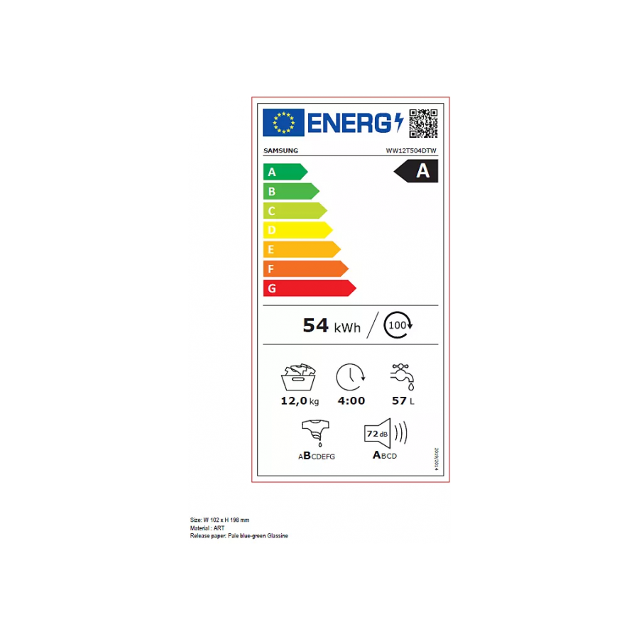 SAMSUNG WW12T504DTW n°13