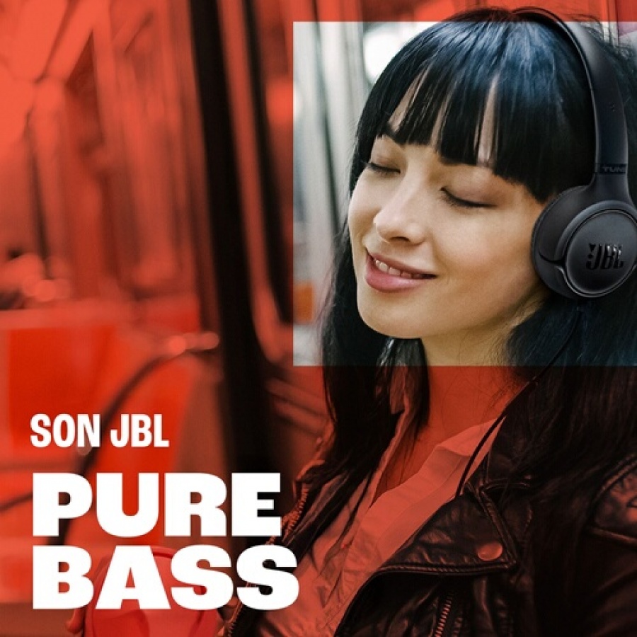 Jbl Tune 530 Blanc, supra-auriculaire filaire avec son JBL Pure Bass n°10
