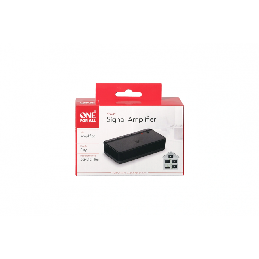 ONE FOR ALL AMPLIFICATEUR D'ANTENNE 5G 1 ENTREE / 4 SORTIES POUR 4 TV n°3