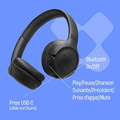 Jbl Tune 535BT Noir, supra-auriculaire Bluetooth sans fil et son JBL Pure Bass