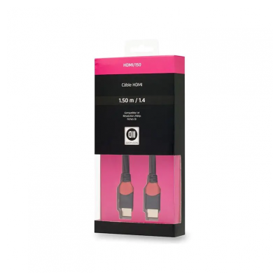 CÂBLE HDMI MÂLE/MÂLE 1.50M NOIR