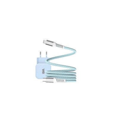 WE BUNDLE CHARGEUR USB-C 20W LIGHTNING BLEU