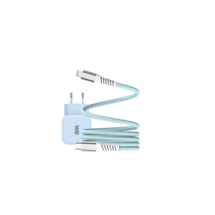 WE BUNDLE CHARGEUR USB-C 20W LIGHTNING BLEU n°1