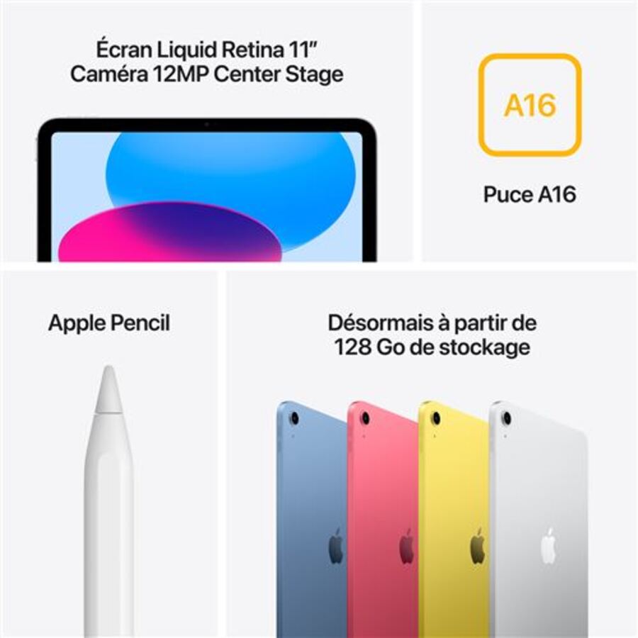 APPLE 11" A16 128 GO BLEU n°6