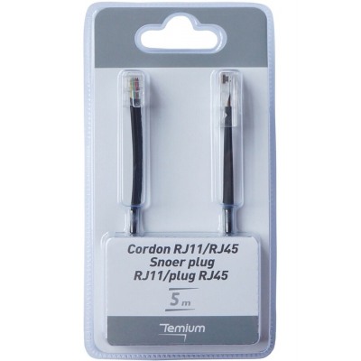 Temium CORDON TELEPHONIQUE 5M RJ11 MALE / RJ45 MALE